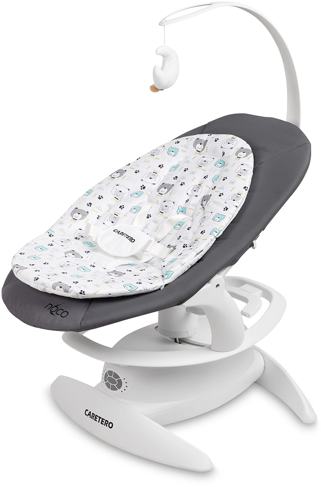 Шезлонг-качалка 2 в 1 Caretero Noco Graphite