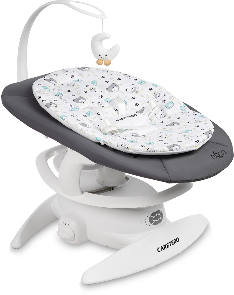 Шезлонг-гойдалка 2 в 1 Caretero Noco Graphite