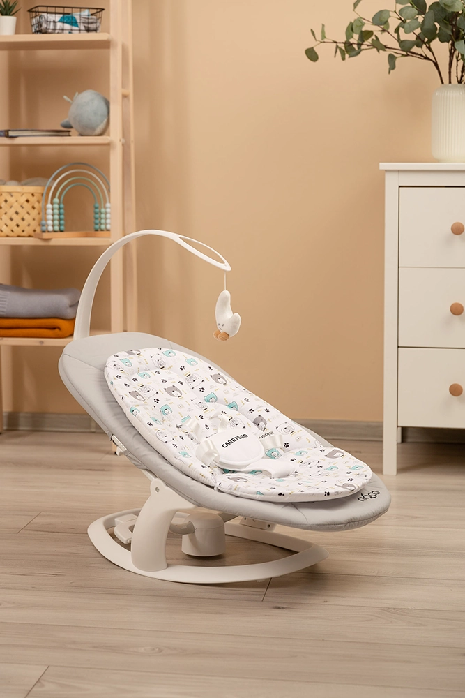 Шезлонг-гойдалка 2 в 1 Caretero Noco Grey