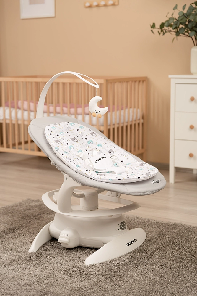 Шезлонг-гойдалка 2 в 1 Caretero Noco Grey