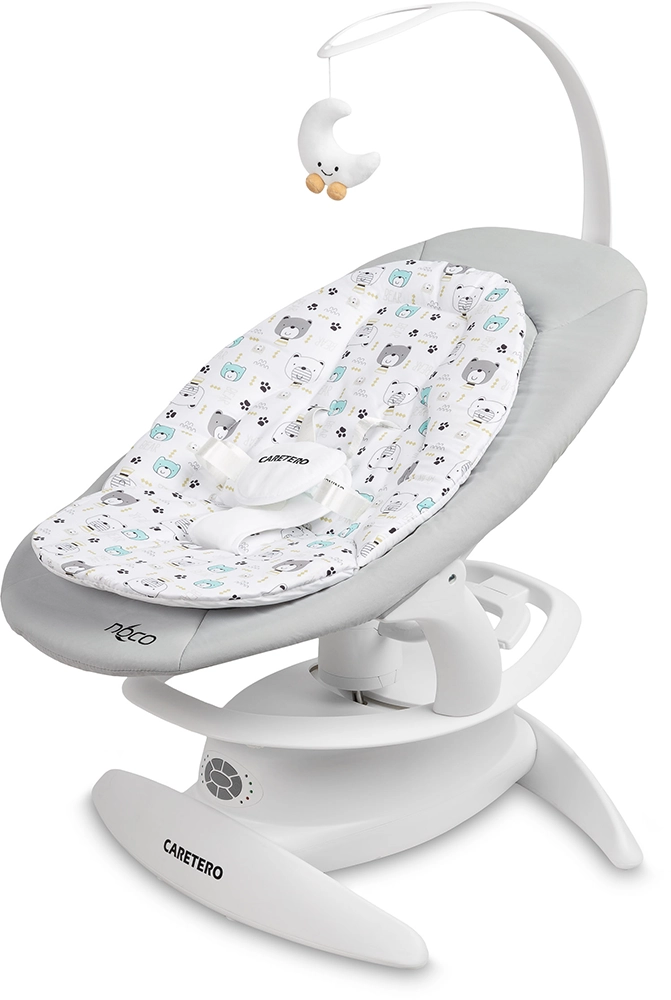 Шезлонг-качалка 2 в 1 Caretero Noco Grey