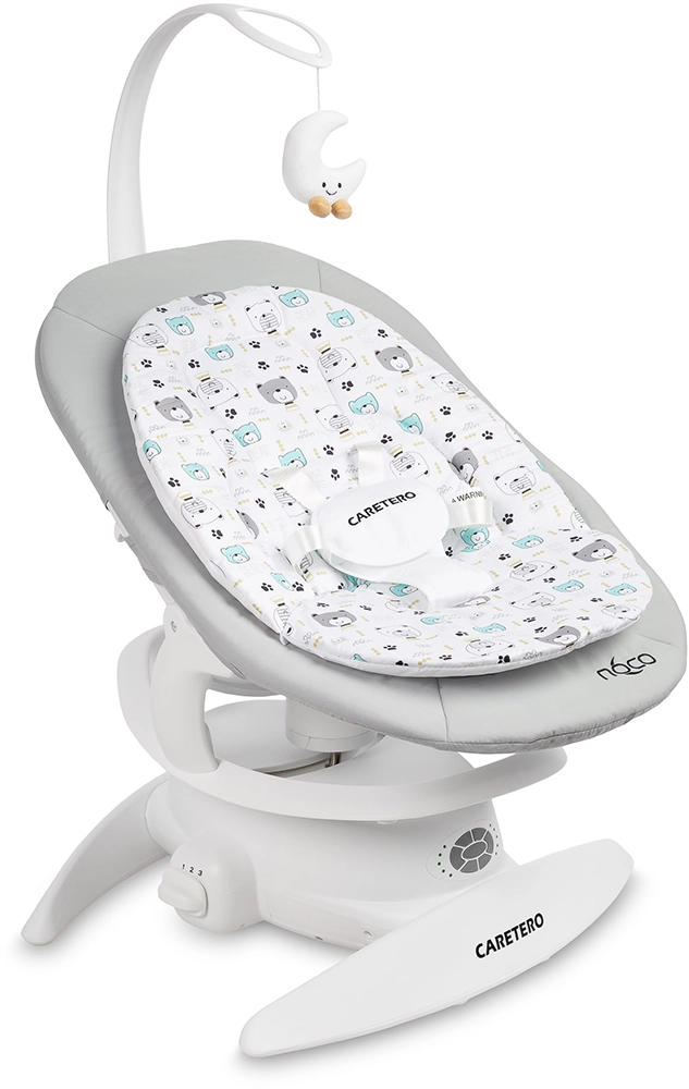 Шезлонг-гойдалка 2 в 1 Caretero Noco Grey