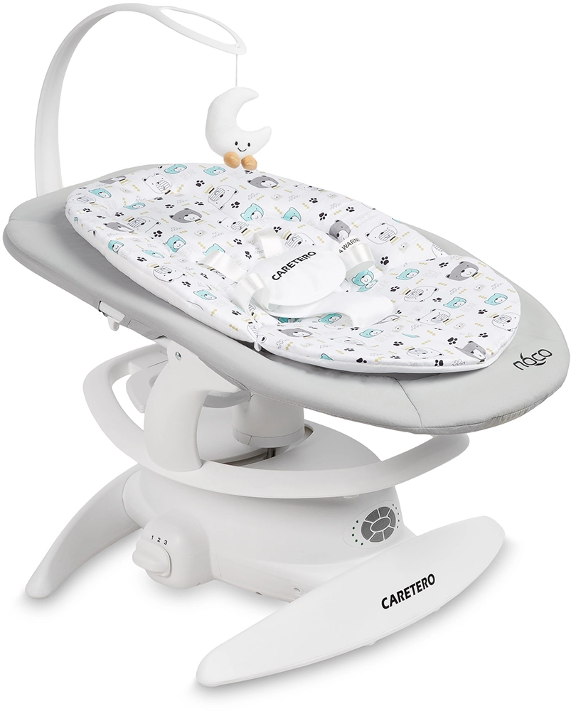 Шезлонг-гойдалка 2 в 1 Caretero Noco Grey