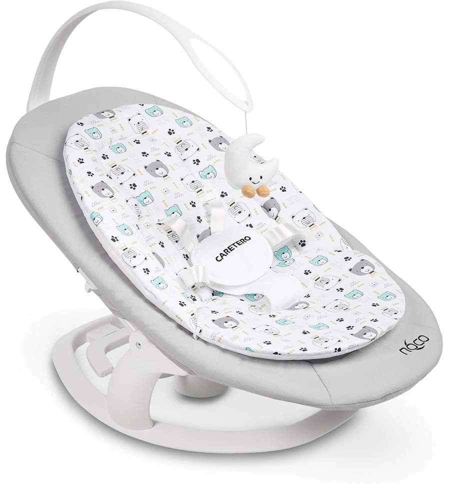 Шезлонг-гойдалка 2 в 1 Caretero Noco Grey