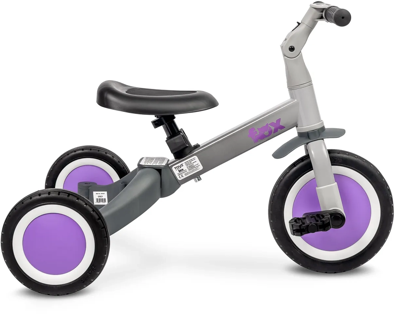 Триколісний велосипед 4 в 1 Caretero (Toyz) Fox Grey