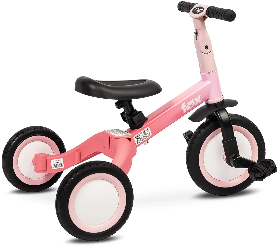 Триколісний велосипед 4 в 1 Caretero (Toyz) Fox Pink