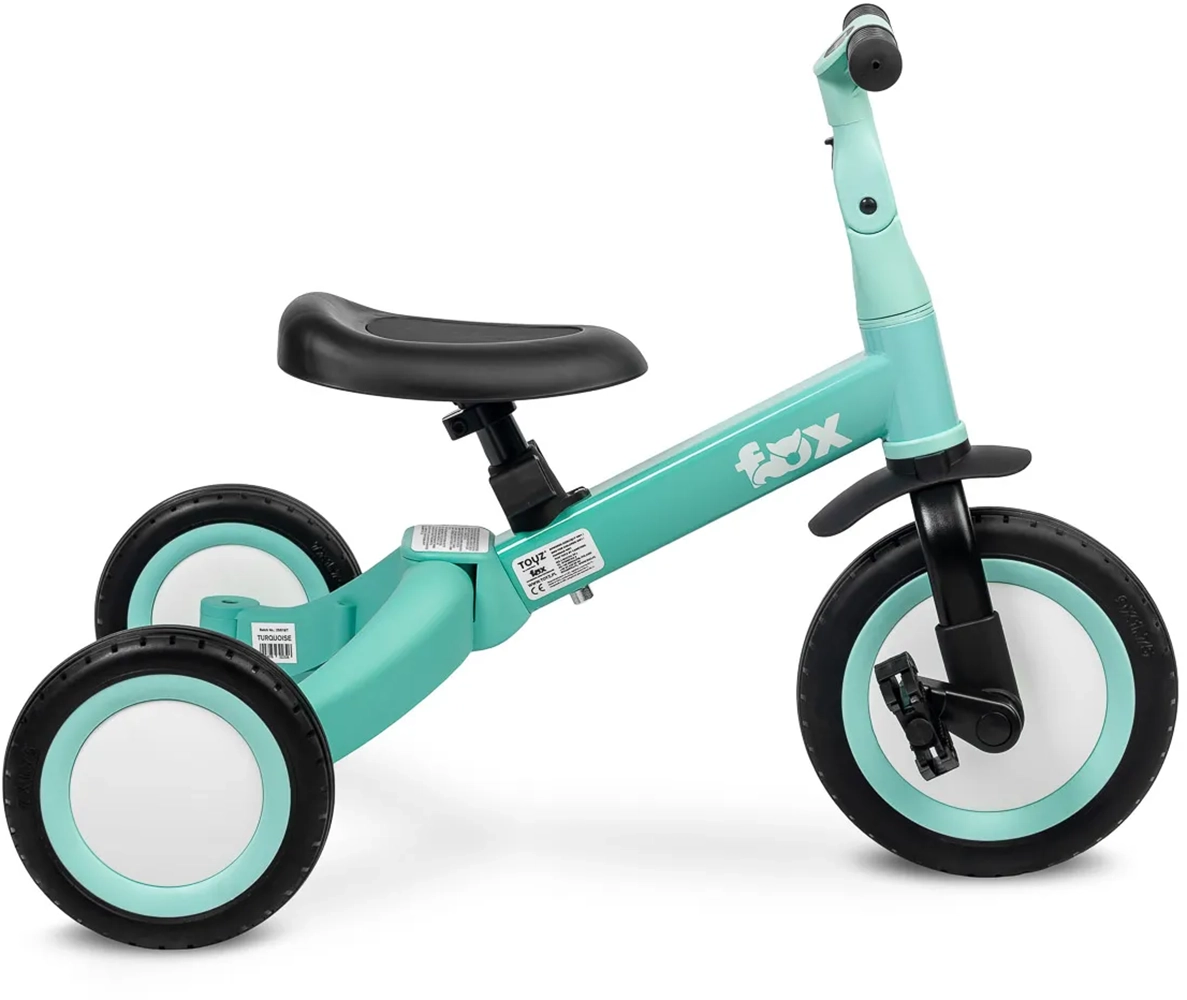 Триколісний велосипед 4 в 1 Caretero (Toyz) Fox Turquoise