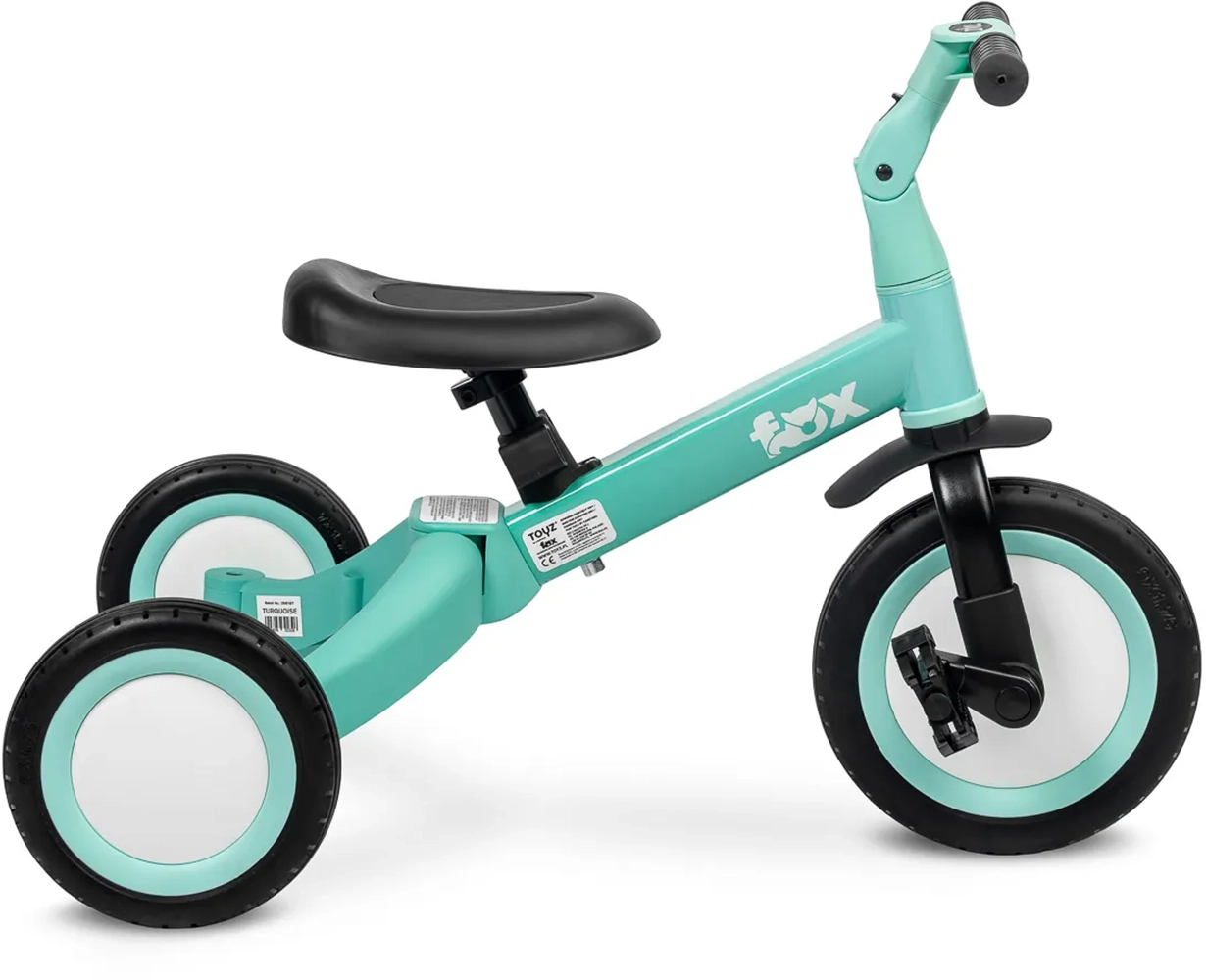 Триколісний велосипед 4 в 1 Caretero (Toyz) Fox Turquoise