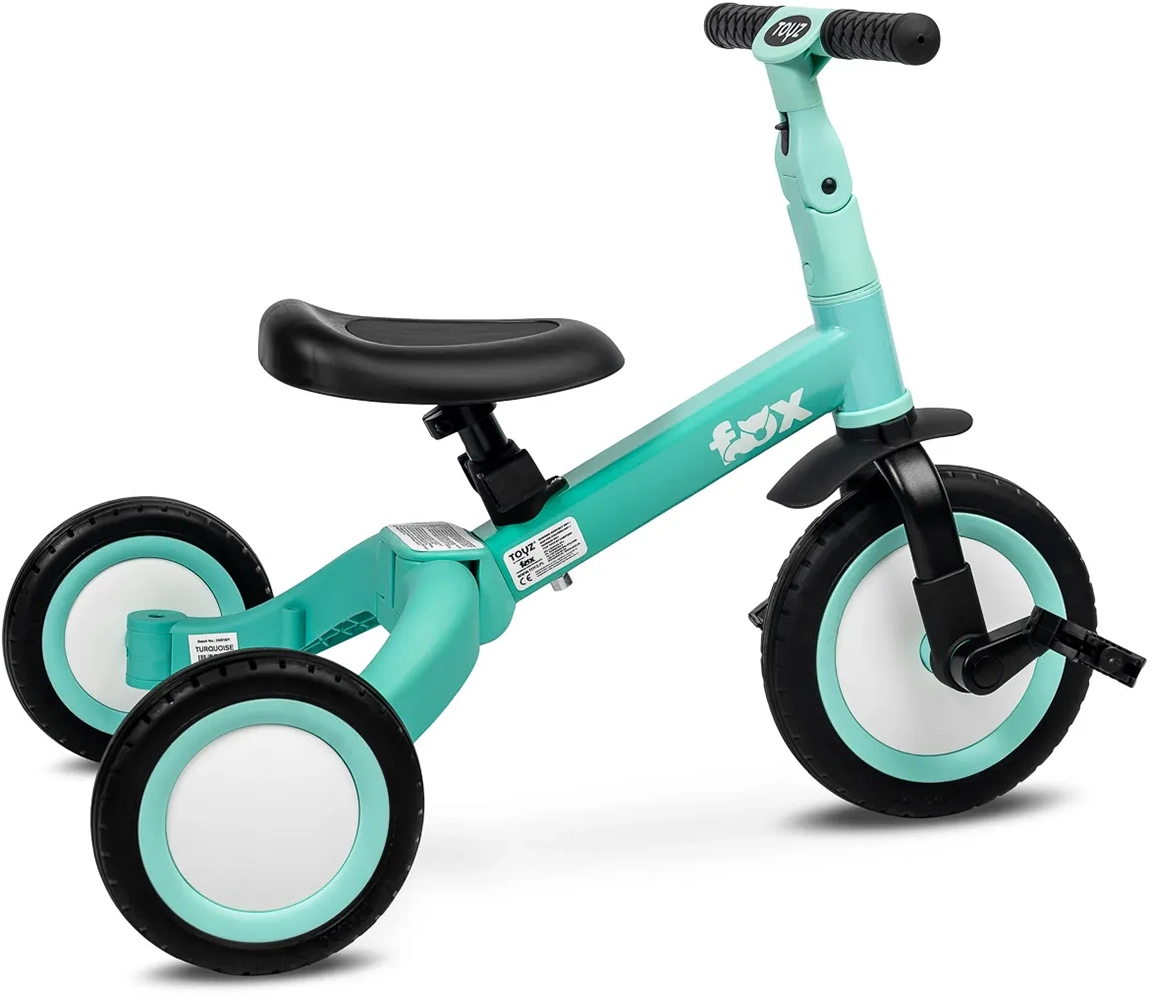Триколісний велосипед 4 в 1 Caretero (Toyz) Fox Turquoise