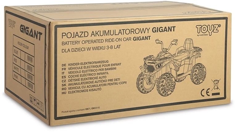 Електромобіль квадроцикл Caretero (Toyz) Gigant Green