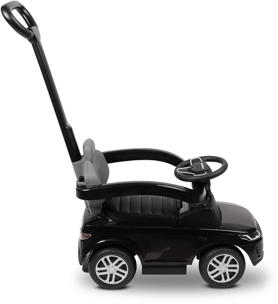 Машинка для катання Caretero (Toyz) LAND ROVER з батьківською ручкою Black