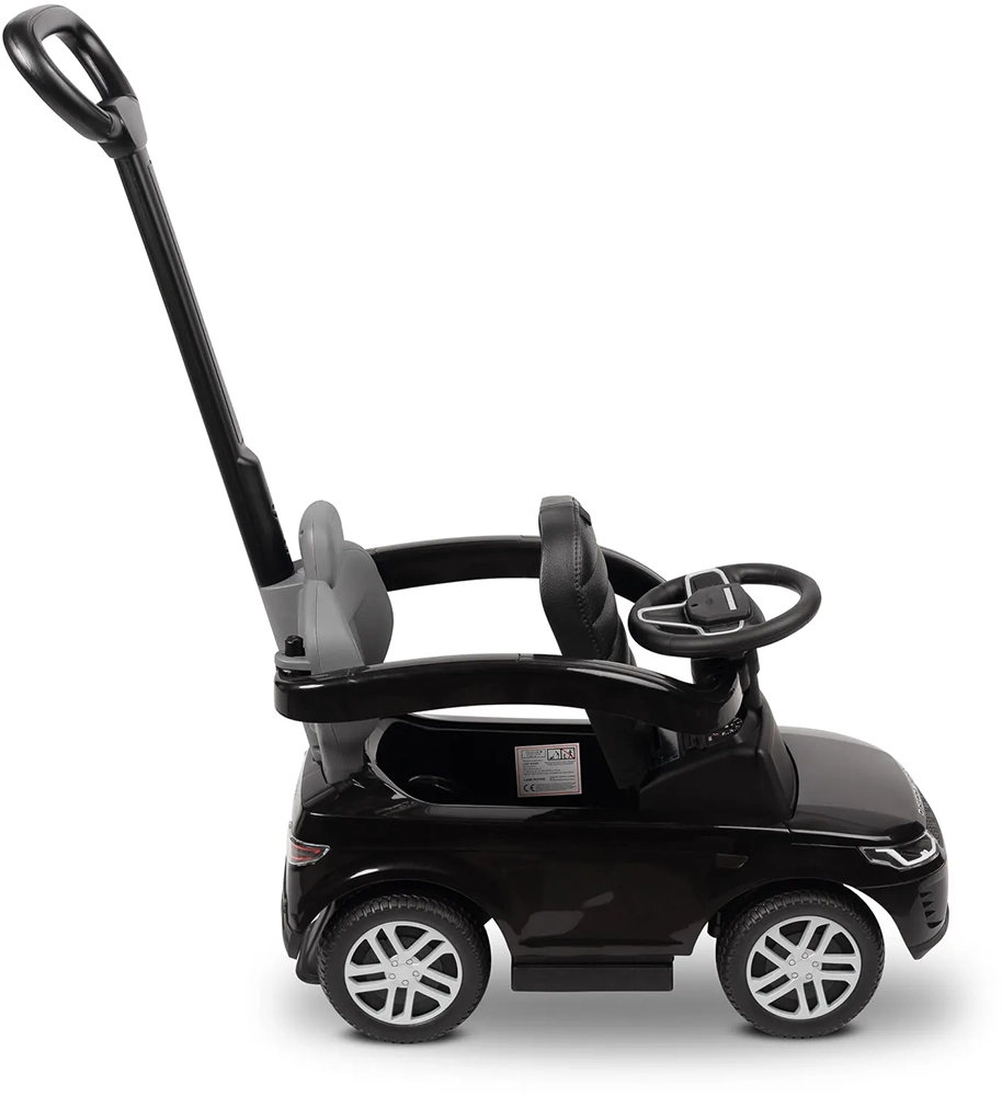 Машинка для катання Caretero (Toyz) LAND ROVER з батьківською ручкою Black