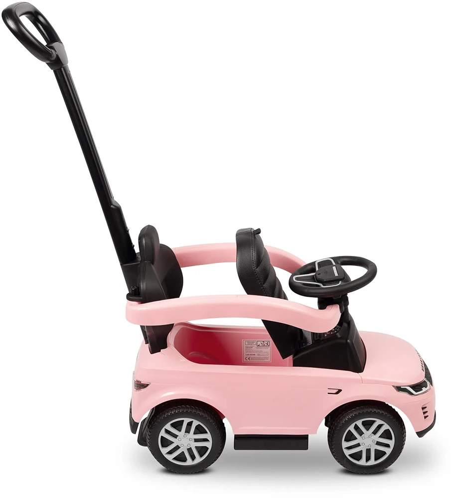 Машинка для катання Caretero (Toyz) LAND ROVER з батьківською ручкою Pink