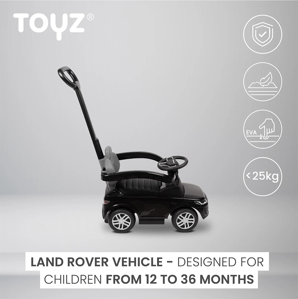 Машинка для катання Caretero (Toyz) LAND ROVER з батьківською ручкою White