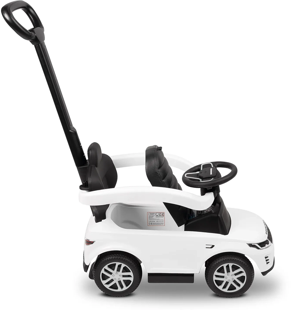 Машинка для катання Caretero (Toyz) LAND ROVER з батьківською ручкою White