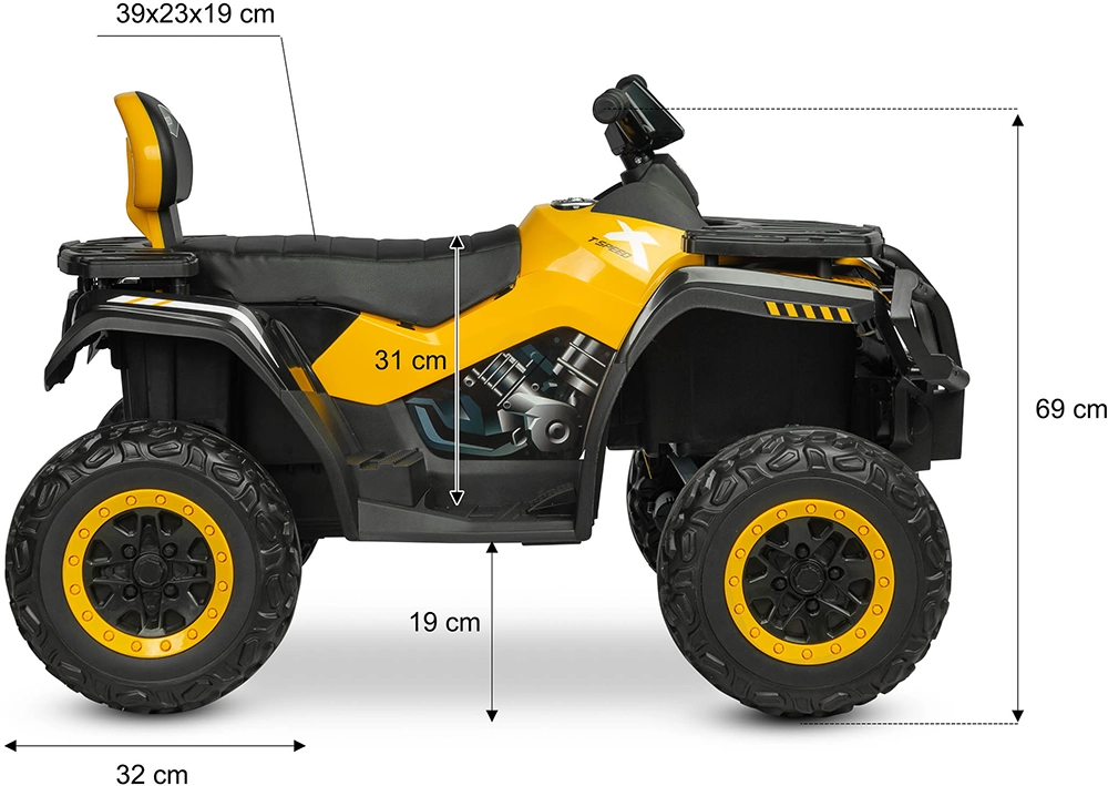 Електромобіль квадроцикл Caretero (Toyz) Rush ARMY BLUE