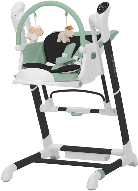 Дитячий стільчик для годування + гойдалки Carrello Cascata CRL-10303/1 Tropical Green