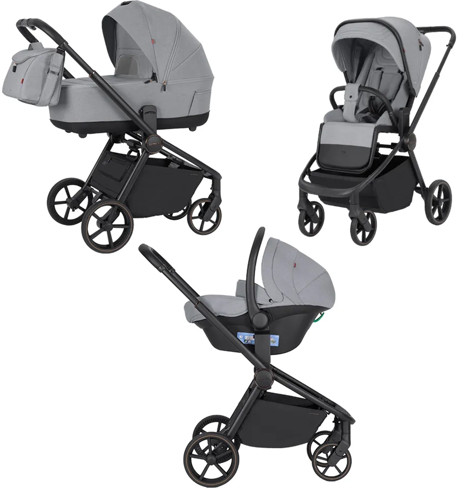 Коляска 3 в 1 CARRELLO Epica CRL-8511 Silver Grey