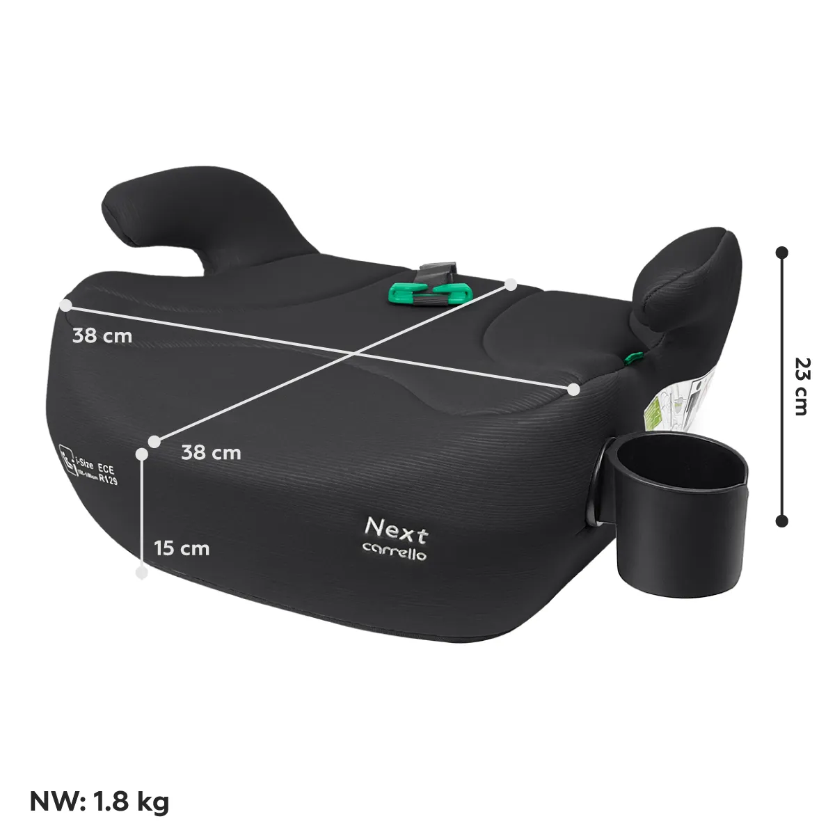Автокресло-бустер Carrello Next CRL-16011A Midnight Black i-Size