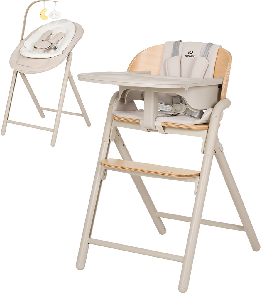 Шезлонг и стульчик-трансформер Carrello Tenero CRL-9507 Olympus Beige Wooden