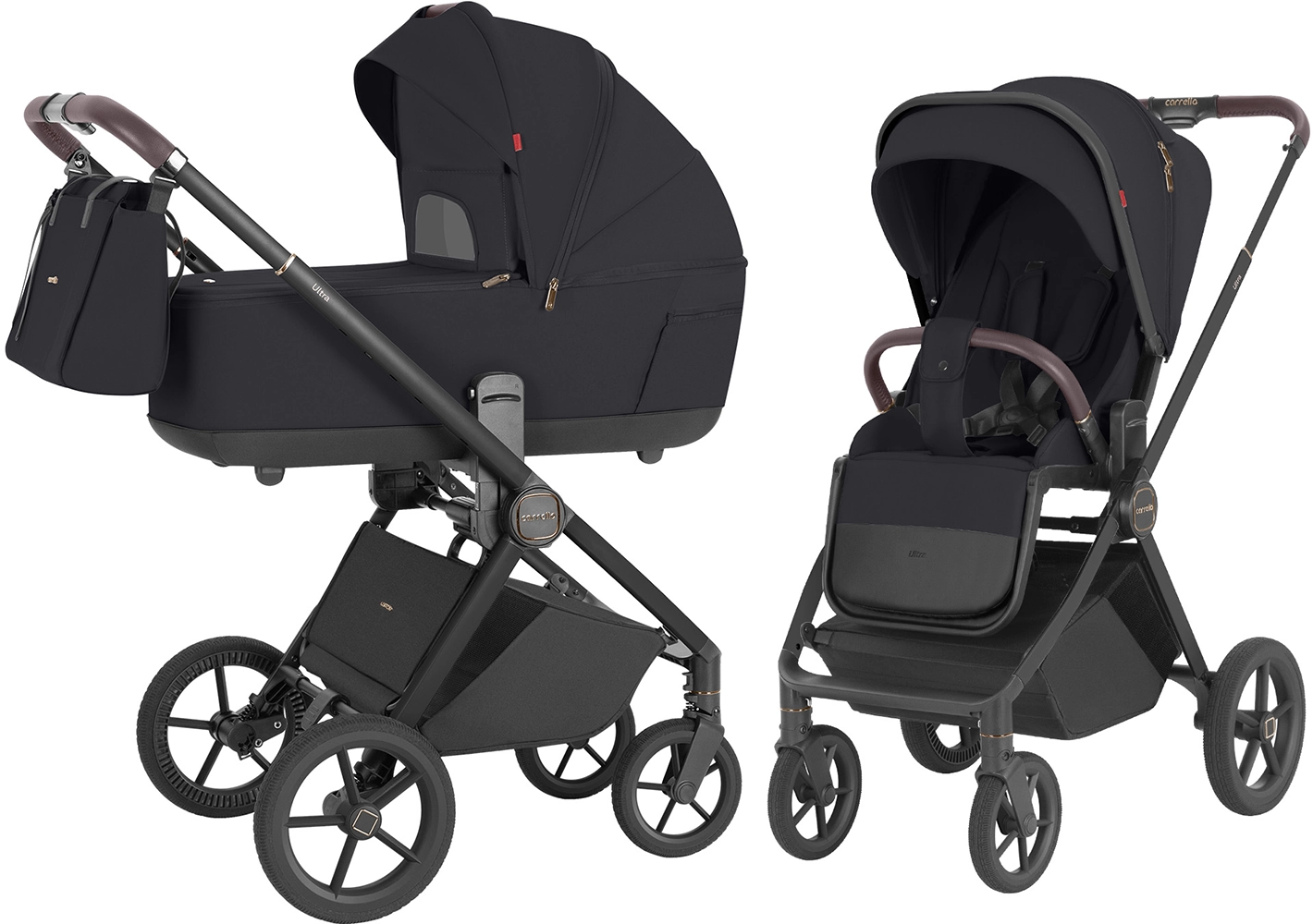 Коляска 2 в 1 CARRELLO Ultra CRL-6527 Basalt Black