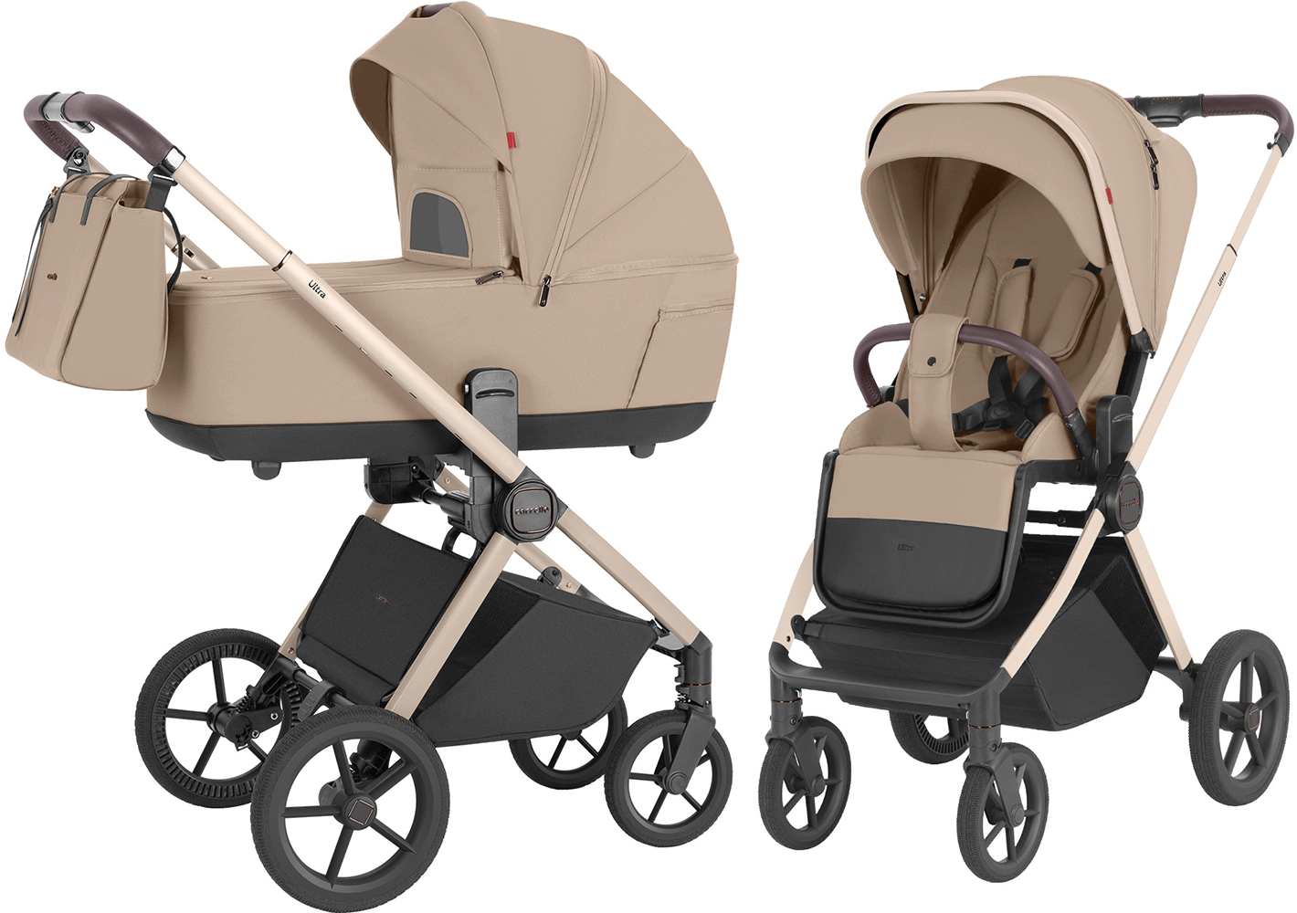 Коляска 2 в 1 CARRELLO Ultra CRL-6527 Floral Beige