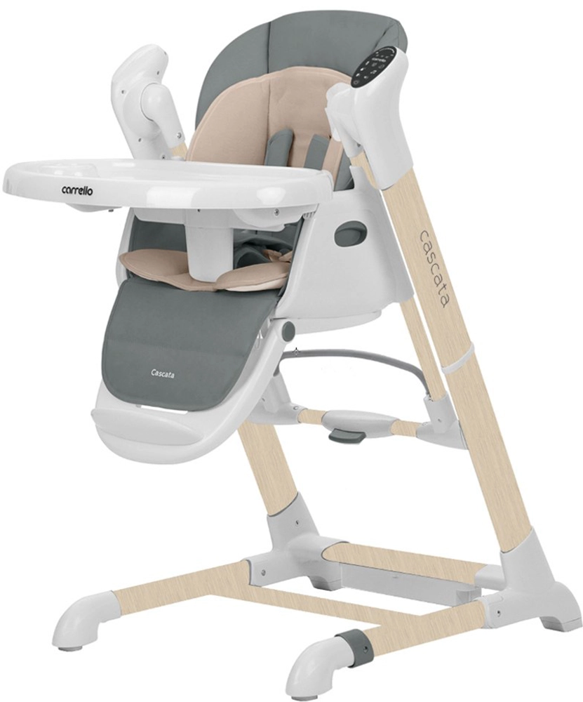 Детский стульчик для кормления+качели Carrello Cascata CRL-10303 Space Grey Wooden
