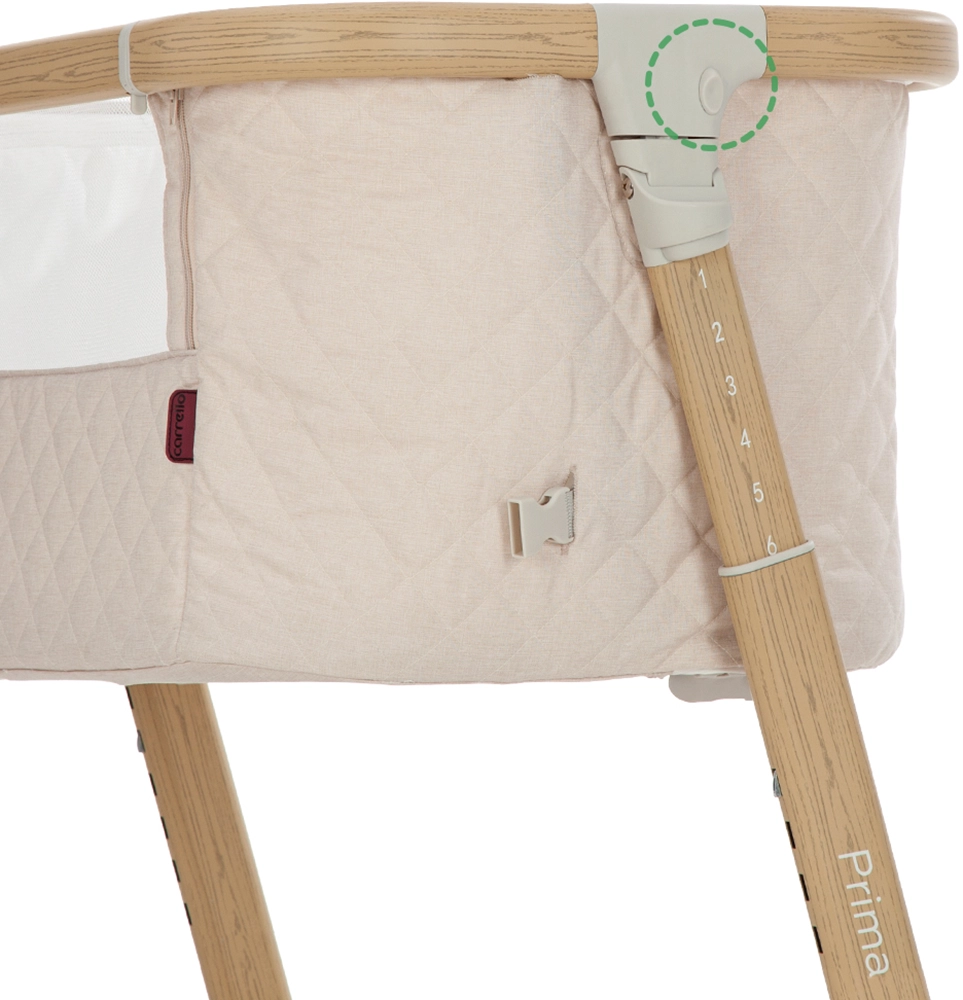 Приставная кроватка Carrello Prima + CRL-16504 Honey Beige