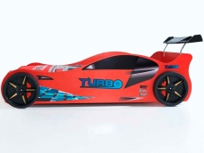 Дитяче ліжко машина MUSVENUS Суперкар Turbo red з підсвічуванням, музикою, пультом