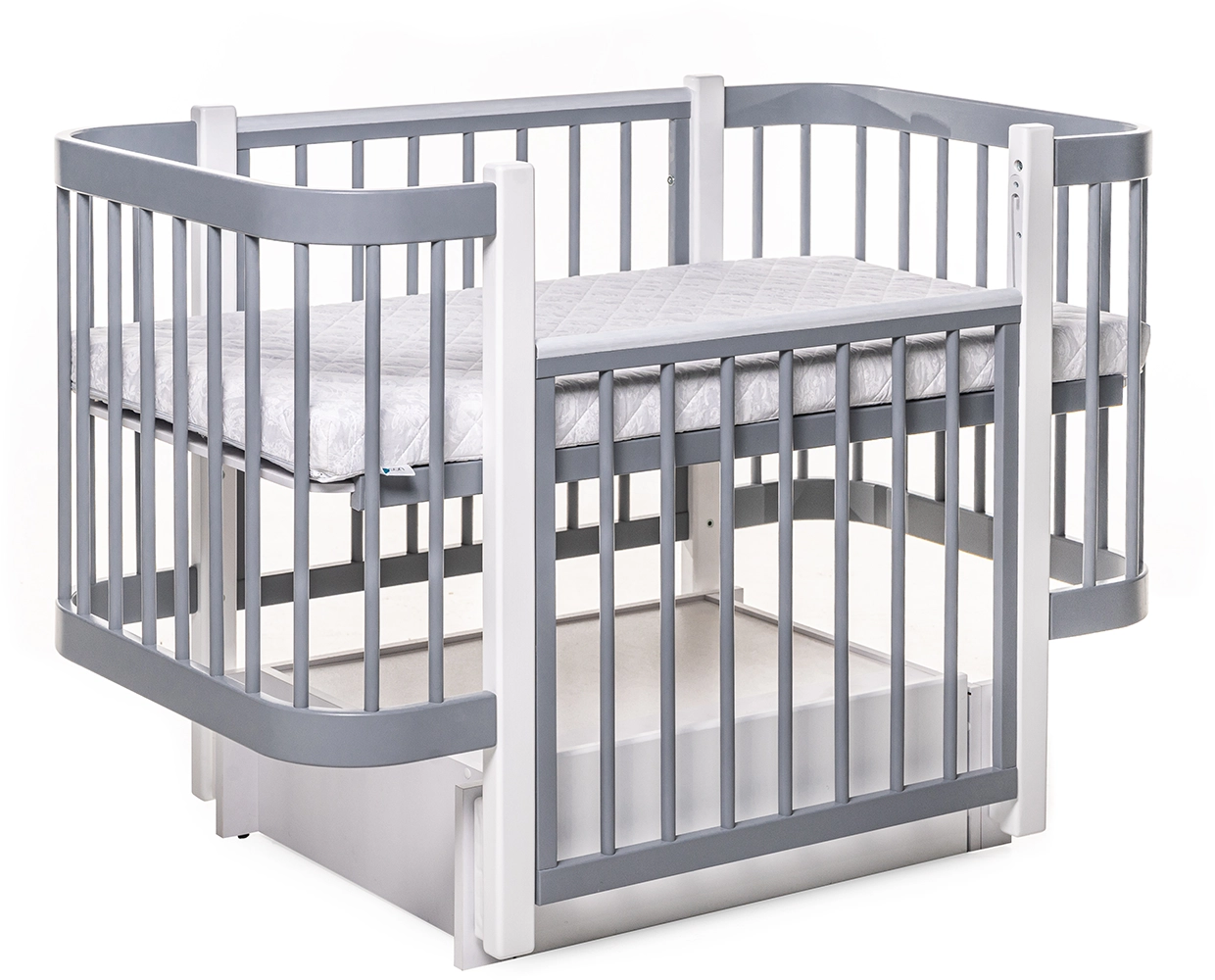 Дитяче ліжечко з ящиком Deson Svitanok Grey