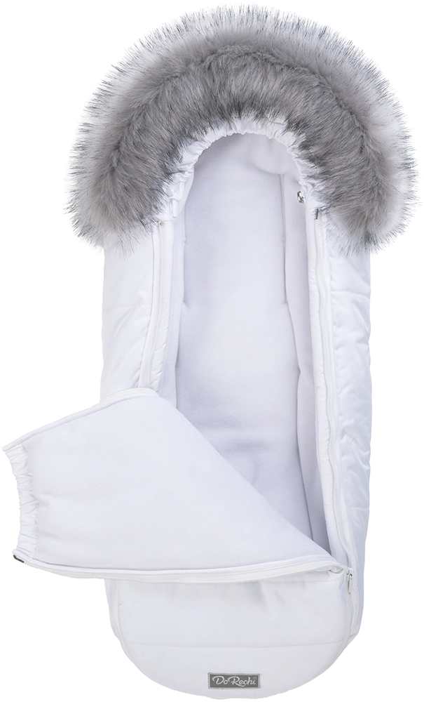 Детский конверт ДоРечі Baby XS флис Белый с опушкой, (-20°С)