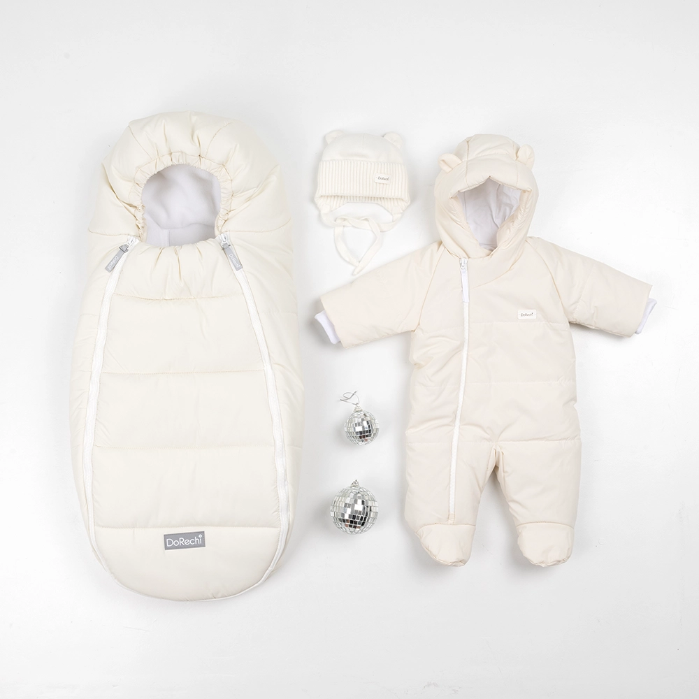 Дитячий конверт доречі Baby XS фліс Молочний, (-20°С)