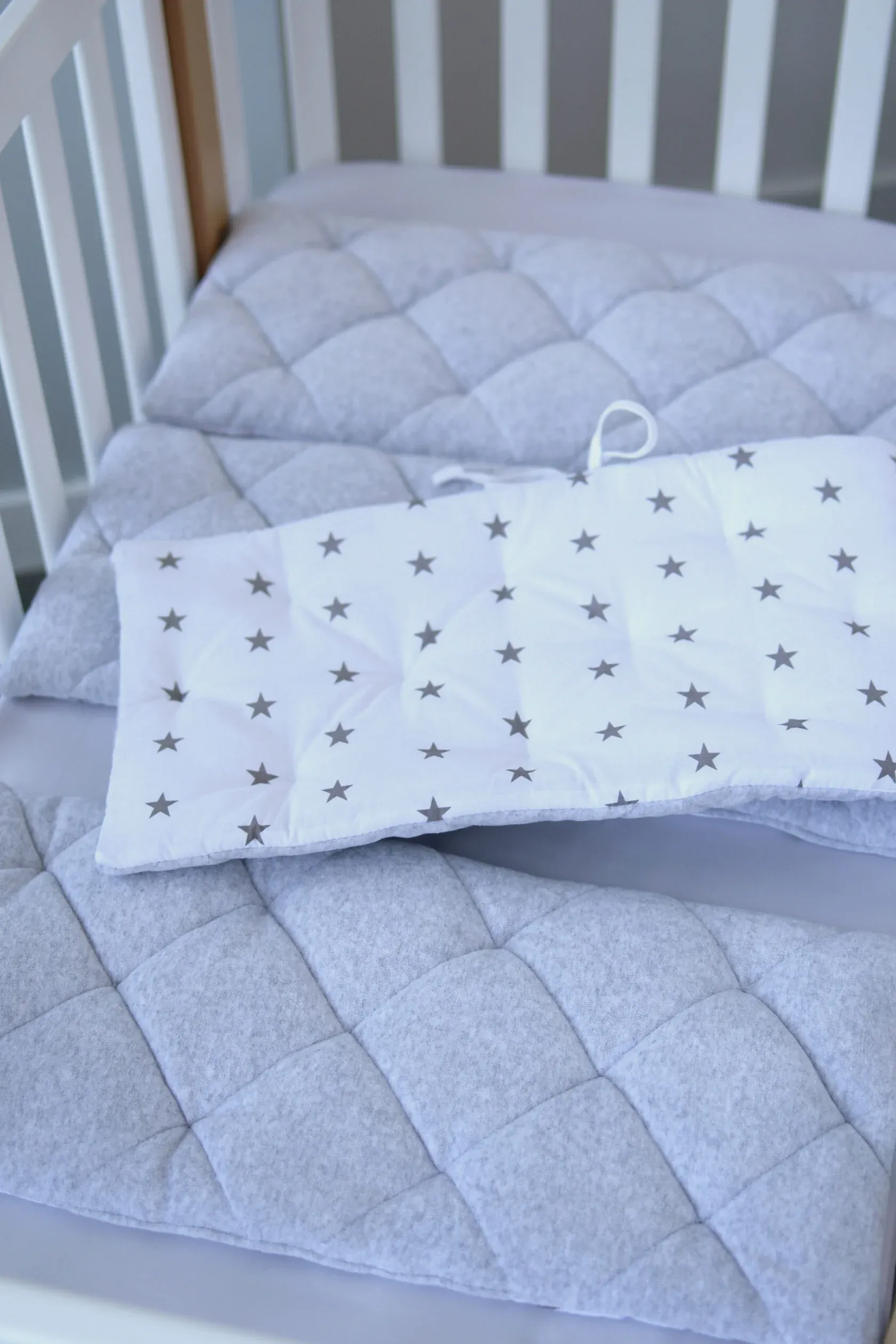 Дитячий постільний комплект Baby Veres Velour Stars grey (5 одиниць)