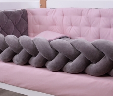 Дитячий постільний комплект Veres Velour Taupe-rose 5 одиниць