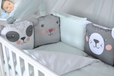Дитячий постільний комплект Veres Zoo mint 6 одиниць