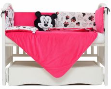Детское постельное белье 6 эл Twins Dolce Insta Mikki 4075-D-512-08, black/pink