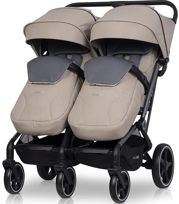 Коляска для двойни EasyGo Echo 2024 EGECB24-02, Savana Beige