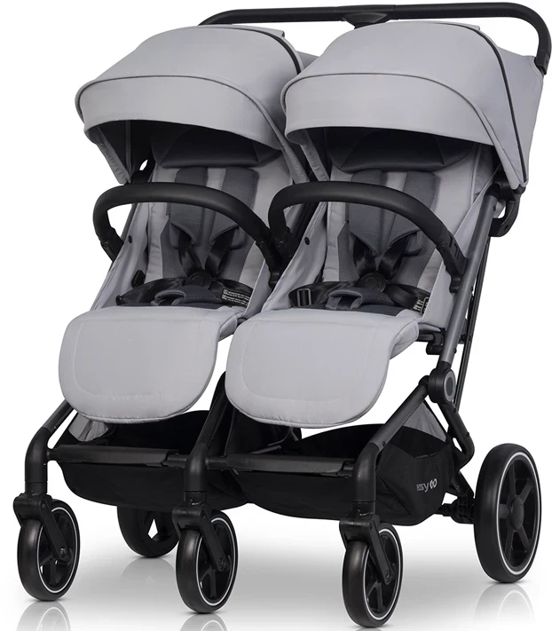 Коляска для двійні EasyGo Echo 2024 EGECB24-10, Cloud Gray