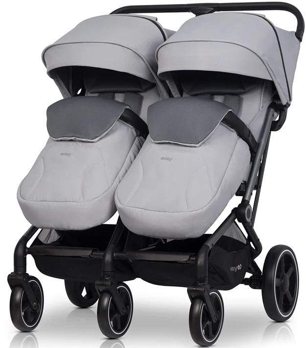 Коляска для двойни EasyGo Echo 2024 EGECB24-10, Cloud Gray