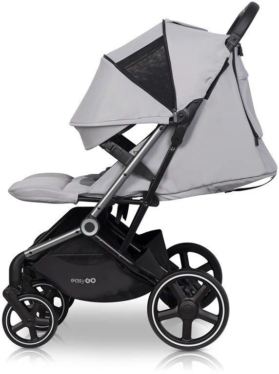 Коляска для двійні EasyGo Echo 2024 EGECB24-10, Cloud Gray