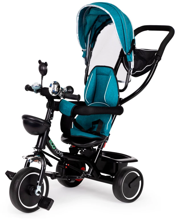 Велосипед с поворотным сиденьем Ecotoys Comfort Green Blue