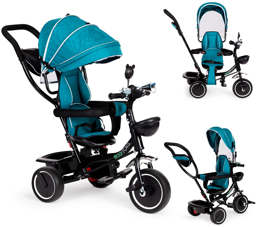 Велосипед с поворотным сиденьем Ecotoys Comfort Green Blue