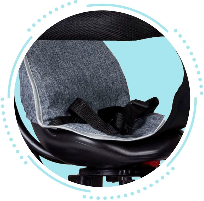 Велосипед с поворотным сиденьем Ecotoys Comfort Grey