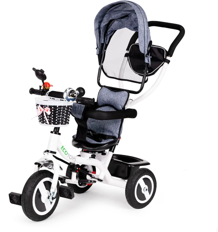 Велосипед с поворотным сиденьем Ecotoys Comfort Grey