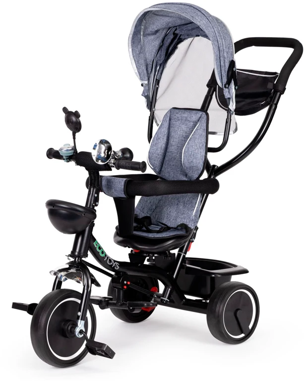 Велосипед с поворотным сиденьем Ecotoys Comfort Grey