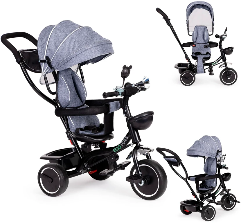 Велосипед с поворотным сиденьем Ecotoys Comfort Grey