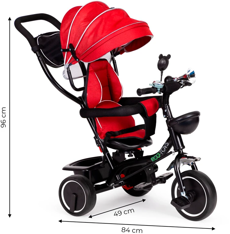 Велосипед с поворотным сиденьем Ecotoys Comfort Red