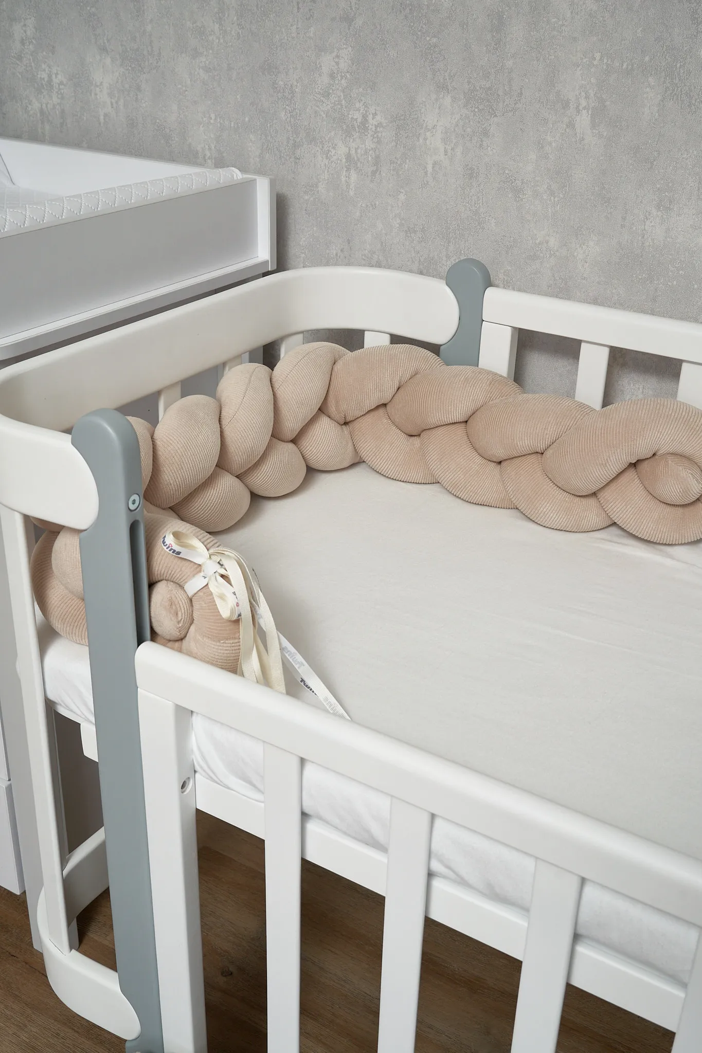 Бампер - косичка Twins 3-х прядная 200 см Ego 2020-K3-200E02, beige