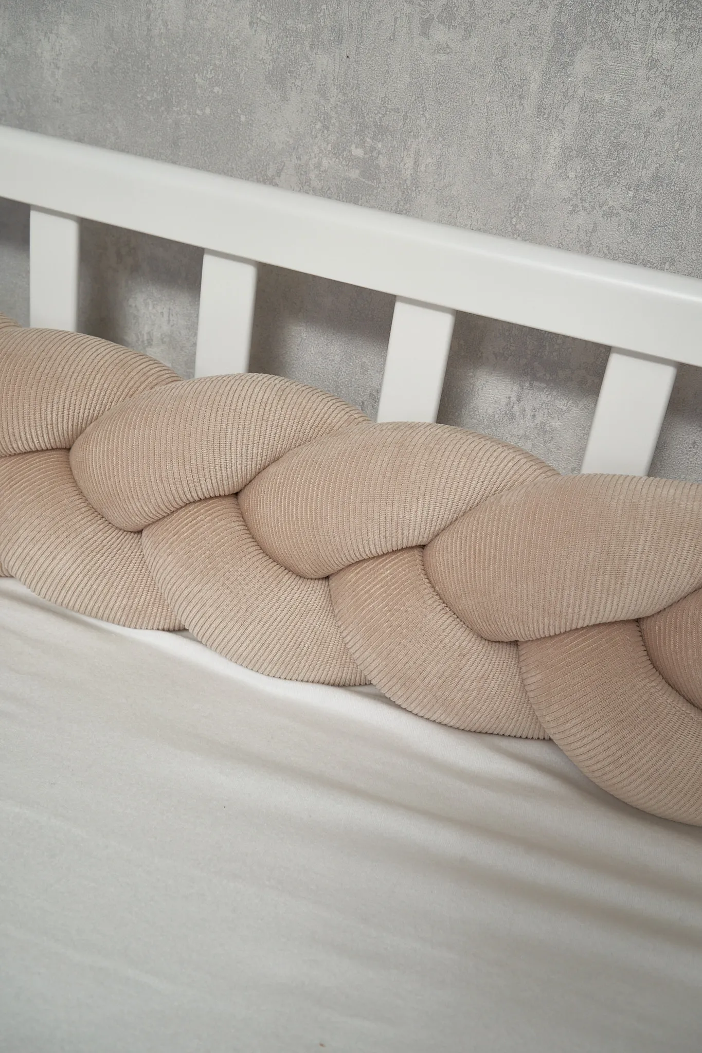 Бампер - косичка Twins 3-х прядна 200 см Ego 2020-K3-200E02, beige