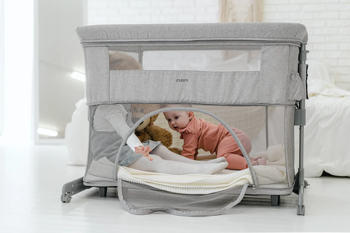 Кроватка-манеж 3 в 1 Espiro Cloud 09 beige wind